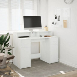 Walplus Desk With Led Lights White 120X55X91 Cm Engineered Wood - thumbnail 4