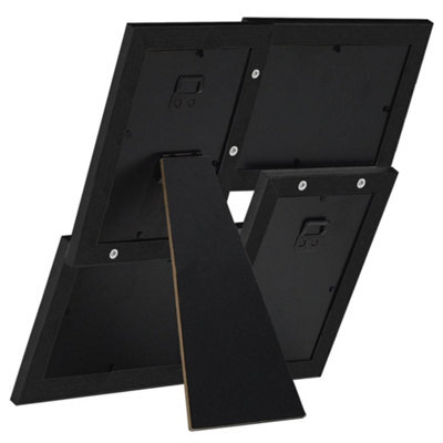 Berkfield Modern Collage Photo Frame For 4X(13X18 Cm) Picture Black Mdf - image 1