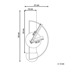 Wyld And Coco Grey Steel Wall Clock 31 X 63 Cm - Modern Minimalist No Numbers - thumbnail 3