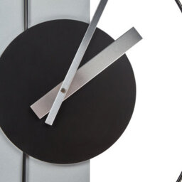 Wyld And Coco Grey Steel Wall Clock 31 X 63 Cm - Modern Minimalist No Numbers - thumbnail 5