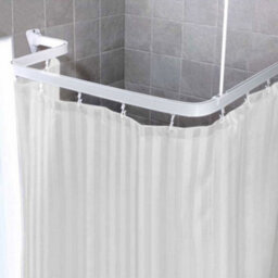 Euroshowers Flexible Bendy Bendi Shower Curtain Track Rail 300Cm  - White - thumbnail 1
