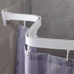 Euroshowers Flexible Bendy Bendi Shower Curtain Track Rail 300Cm  - White - thumbnail 2