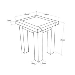 Cabinet Bits Lovere Stool - Side Table Off White H47 W40 D40Cm - thumbnail 5