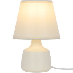 Conical Matt White Ceramic Led Table Lamp - thumbnail 2