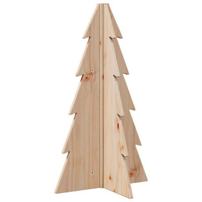 Berkfield Versatile Wooden Christmas Tree For Decoration 69.5 Cm Solid Wood Pine