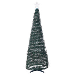 Beliani Floor Christmas Decoration Smart Led With App Saarloq Christmas Tree 188 Cm Green - thumbnail 6