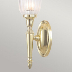 Luminosa Lighting Elstead Dryden 1 Light Bathroom Wall Light Polished Brass Ip44, G9 - thumbnail 5