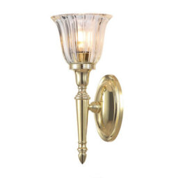 Luminosa Lighting Elstead Dryden 1 Light Bathroom Wall Light Polished Brass Ip44, G9