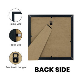 "AK Frames Sleek 9X9"" Black Thin Modern Picture Frame - Slim And Design For Posters, Prints And Photos - Elegant Wall Frame Decor" - thumbnail 2