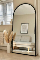 "Mirroroutlet Arcus - Black Framed Full Length  Arched Leaner / Wall Mirror 71"" X 35"" (180Cm X 90Cm)" - thumbnail 9