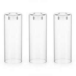 3Pack E14 Clear Glass Lamp Shades, Small Lampshades For Ceiling Lights, Table Lamps & Floor Lamps, 16Cm Height Pendant Light