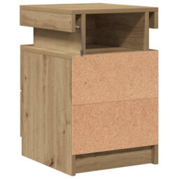Walplus Bedside Cabinet With Led Artisian Oak 35X39X55 Cm Engineered Wood - thumbnail 9
