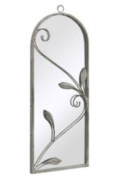 "Mirroroutlet Arcus - Concrete Colour Metal Framed Arched Wall Mirror 25""x 9"" (64 X 24Cm)" - thumbnail 4