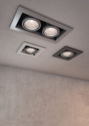 Luminosa Lighting Luminosa Metal Modern Recessed Square Downlight White, 1 Light, Gu10 - thumbnail 2