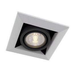 Luminosa Lighting Luminosa Metal Modern Recessed Square Downlight White, 1 Light, Gu10 - thumbnail 4
