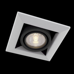 Luminosa Lighting Luminosa Metal Modern Recessed Square Downlight White, 1 Light, Gu10 - thumbnail 3