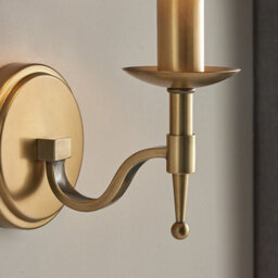 Luminosa Lighting Luminosa Stanford 1 Light Indoor Candle Wall Light Antique Brass, E14 - thumbnail 4