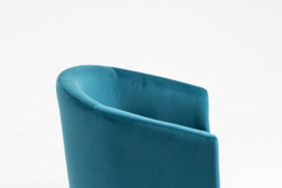 Nordlys Metal And Velvet Blue Lounge Chair Vintage Style Living Room - thumbnail 7