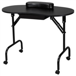 Yaheetech Folding Manicure Table Nail Desk Black - thumbnail 2