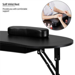Yaheetech Folding Manicure Table Nail Desk Black - thumbnail 6