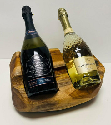 My Square Mile Wine Rack, Champagne Bottle Holder For Counter Top, Kitchen, Bar, Cellar, Holds Two Wine Bottles (Double Wine Holder) - image 1
