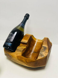 My Square Mile Wine Rack, Champagne Bottle Holder For Counter Top, Kitchen, Bar, Cellar, Holds Two Wine Bottles (Double Wine Holder) - thumbnail 3
