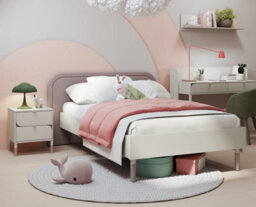 Arte Harmony Hr-09 Bed Frame In Cashmere & Truffle - Eu Small Double 1200mm X 2000mm - Sophisticated Comfort Foundation - thumbnail 3