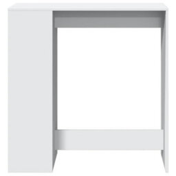 Berkfield Bar Table With Racks White 101X40X103.5 Cm Engineered Wood - thumbnail 4
