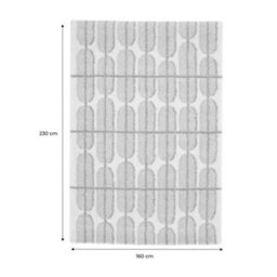 Sweeek - Indoor Rug With Beige, Cream, And Pink Graphic Pattern 230X160 Cm - Ocea - thumbnail 6