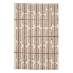 Sweeek - Indoor Rug With Beige, Cream, And Pink Graphic Pattern 230X160 Cm - Ocea - thumbnail 2