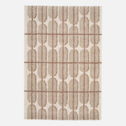 Sweeek - Indoor Rug With Beige, Cream, And Pink Graphic Pattern 230X160 Cm - Ocea - thumbnail 1