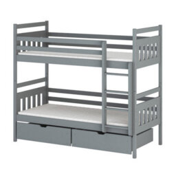 Arte Adas Grey 90 X 190Cm Bunk Bed With Storage - Foam/bonnell Mattresses Included - thumbnail 1