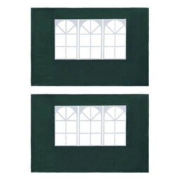 Berkfield Party Tent Sidewall 2 Pcs With Window Pe Green