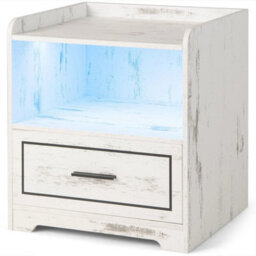 Led Nightstand Smart Bedside Table Cabinet Side End Table Storage Living Room - thumbnail 3
