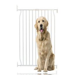 Bettacare Extra Tall Eco Screw Fit Pet Gate, White, 70Cm - 80Cm, Extra Tall Gate 100Cm In Height,screw Fitted Dog Gate - thumbnail 1