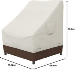Protective Cover For High-Back Garden Chair, Beige Light Brown, 1-Pack 71 X 88.9 Cm - thumbnail 2