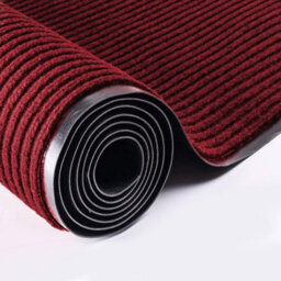 Imperial Rooms Dirt Absorbent Red Rubber Mat Non Slip Washable Striped Barrier Mat 0.5M X 0.8M - thumbnail 2