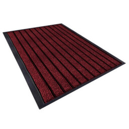 Imperial Rooms Dirt Absorbent Red Rubber Mat Non Slip Washable Striped Barrier Mat 0.5M X 0.8M