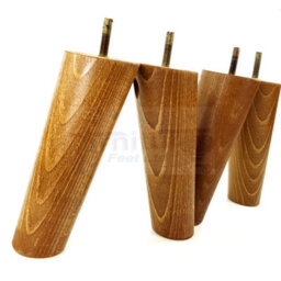 L&F Wood Furniture Feet 160mm High Dark Oak Stain Replacement Furniture Legs Set Of 4 Sofas Chairs Stools M8 - thumbnail 3