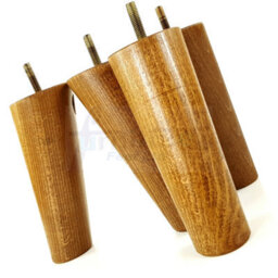 L&F Wood Furniture Feet 160mm High Dark Oak Stain Replacement Furniture Legs Set Of 4 Sofas Chairs Stools M8 - thumbnail 6