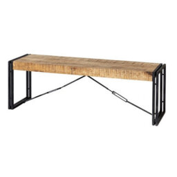 Buttercup Farm Cosmo Industrial Bench - Solid Mango Wood/metal - L40 X W140 X H45 Cm - thumbnail 1