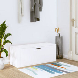 Berkfield Wall Shoe Cabinet White 100X35X38 Cm Engineered Wood - thumbnail 1