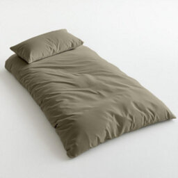 Where Saints Go Ltd Duvet Cover & Pillowcase Set - Moss Green - Washed Cotton - Single - thumbnail 1