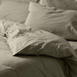 Where Saints Go Ltd Duvet Cover & Pillowcase Set - Moss Green - Washed Cotton - Single - thumbnail 2