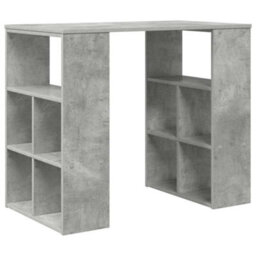 Berkfield Modern Corner Desk Concrete Grey Particle Board Medium Storage - thumbnail 7