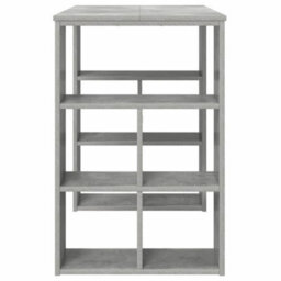 Berkfield Modern Corner Desk Concrete Grey Particle Board Medium Storage - thumbnail 6