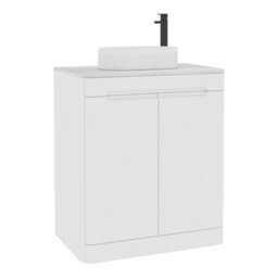 Royal Bathrooms Venice 700mm Gloss White Freestanding Bathroom Countertop Vanity Unit 2 Door With Lyon Basin - thumbnail 7