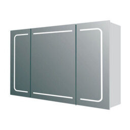 Plum&clay Midas Triple Led Bathroom Mirrored Wall Cabinet (H)63Cm (W)86Cm
