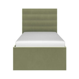 Flair Ari Upholstered Single Bed With Trundle Olive Green Velvet - thumbnail 5