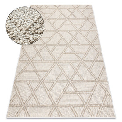 RugsX Carpet Jersey 19241 Beige - Rhombuses, Geometric Structural, Loop Boho  240X330 Cm - image 1